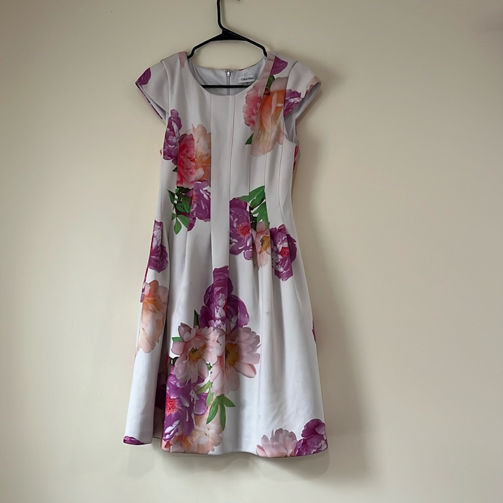 Ck Floral Skater Dress